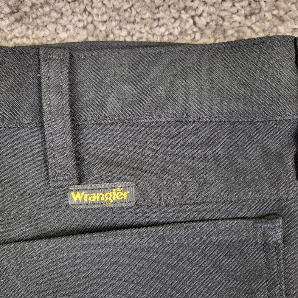 Wrangler Dress Jeans Mens 38x32 Black Excellent Rancher 82BK Made in USA Bootcut - Picture 5 of 9
